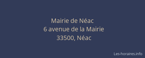 Mairie de Néac