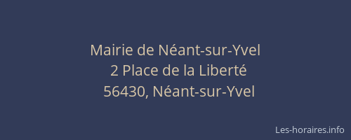 Mairie de N&eacute;ant-sur-Yvel