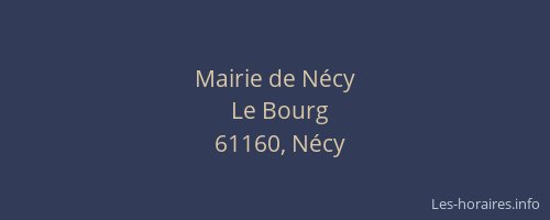 Mairie de Nécy