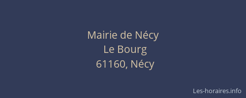 Mairie de N&eacute;cy
