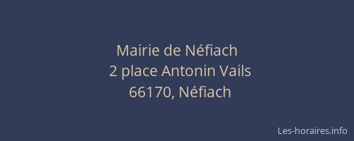 Mairie de Néfiach