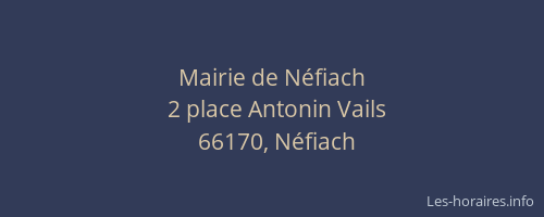 Mairie de N&eacute;fiach