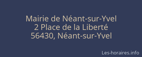 Mairie de Néant-sur-Yvel