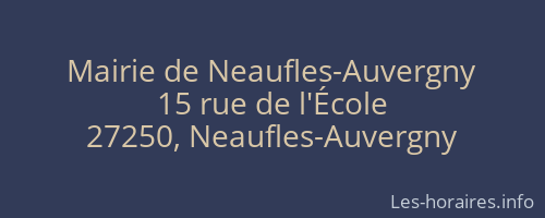 Mairie de Neaufles-Auvergny