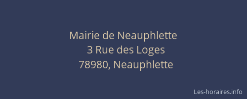 Mairie de Neauphlette