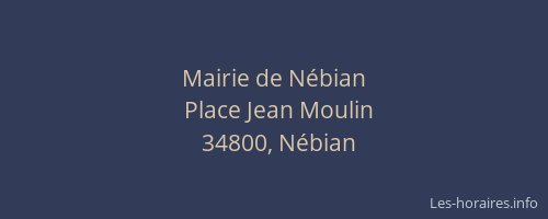Mairie de Nébian