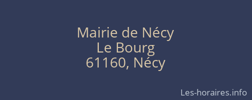 Mairie de Nécy