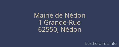 Mairie de Nédon