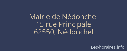 Mairie de Nédonchel