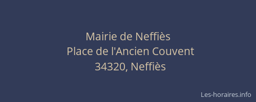 Mairie de Neffiès
