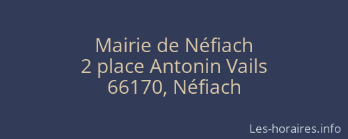 Mairie de Néfiach