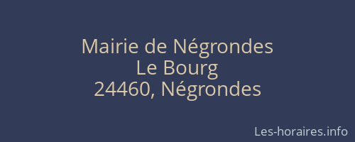 Mairie de Négrondes