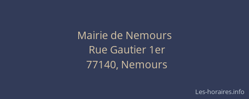 Mairie de Nemours