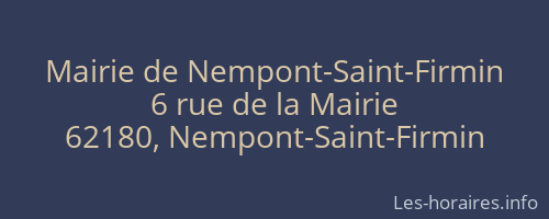 Mairie de Nempont-Saint-Firmin