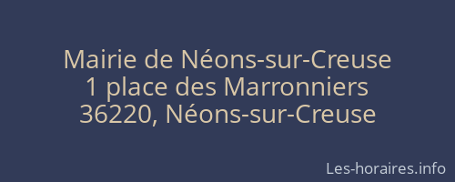 Mairie de Néons-sur-Creuse