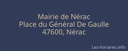 Mairie de Nérac