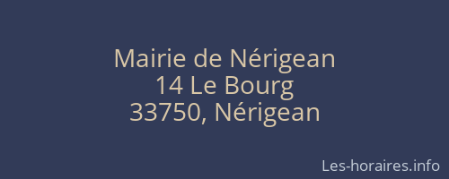 Mairie de Nérigean