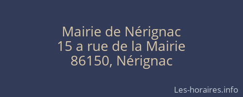 Mairie de Nérignac