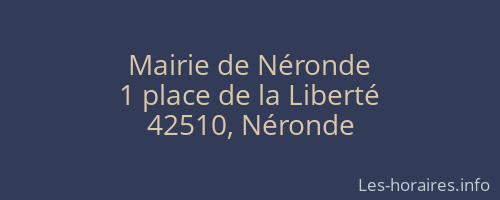 Mairie de Néronde