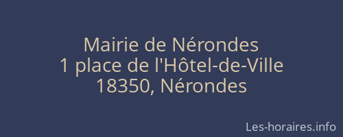 Mairie de Nérondes