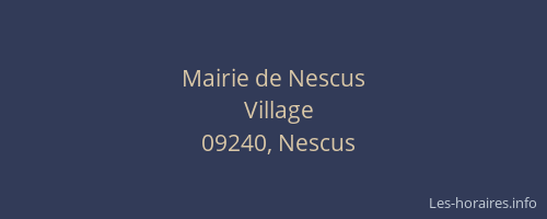 Mairie de Nescus