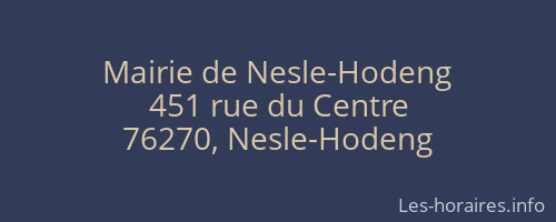 Mairie de Nesle-Hodeng