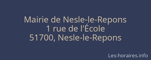 Mairie de Nesle-le-Repons