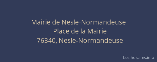 Mairie de Nesle-Normandeuse