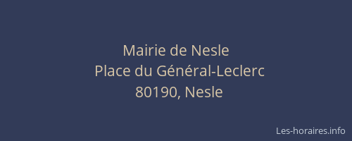 Mairie de Nesle