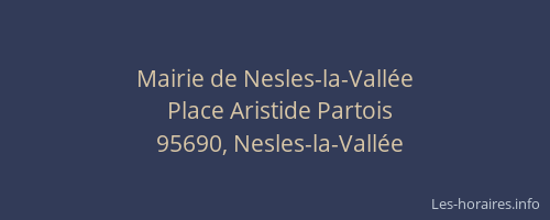 Mairie de Nesles-la-Vallée