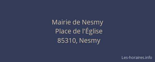 Mairie de Nesmy