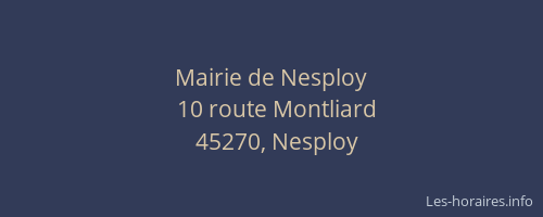 Mairie de Nesploy
