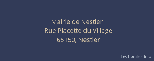 Mairie de Nestier