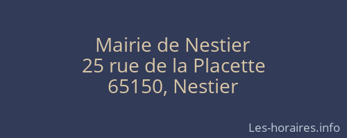 Mairie de Nestier