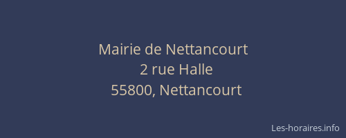 Mairie de Nettancourt