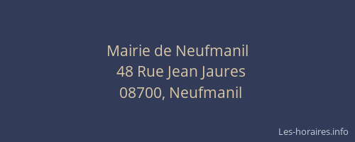 Mairie de Neufmanil