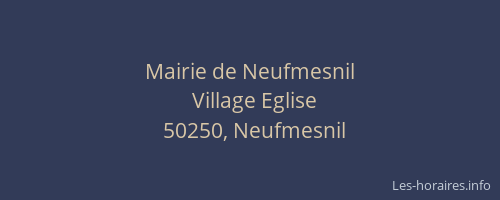 Mairie de Neufmesnil