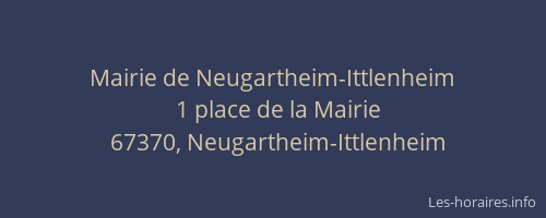 Mairie de Neugartheim-Ittlenheim