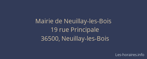 Mairie de Neuillay-les-Bois