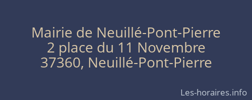 Mairie de Neuillé-Pont-Pierre