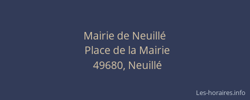 Mairie de Neuillé