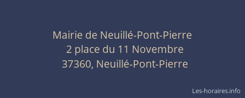 Mairie de Neuillé-Pont-Pierre