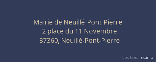 Mairie de Neuill&eacute;-Pont-Pierre