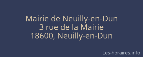 Mairie de Neuilly-en-Dun