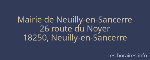 Mairie de Neuilly-en-Sancerre