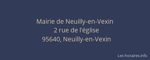 Mairie de Neuilly-en-Vexin