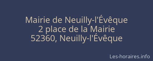 Mairie de Neuilly-l'Évêque