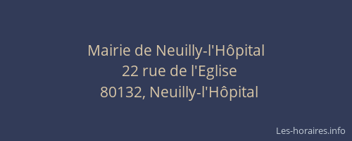 Mairie de Neuilly-l'H&ocirc;pital