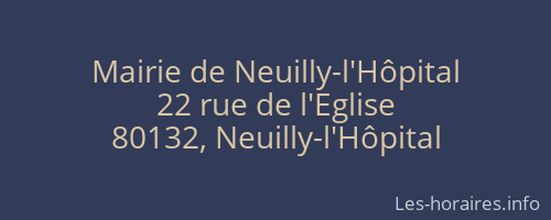 Mairie de Neuilly-l'Hôpital