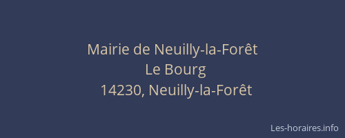 Mairie de Neuilly-la-For&ecirc;t